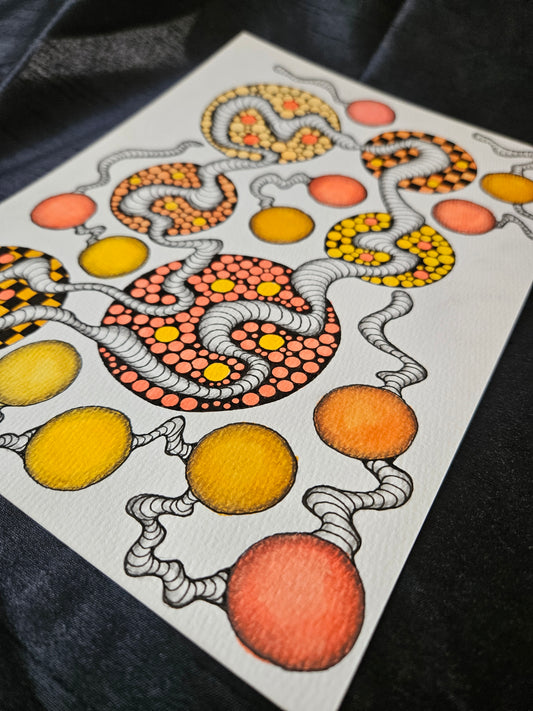 Abstract orange wobbles