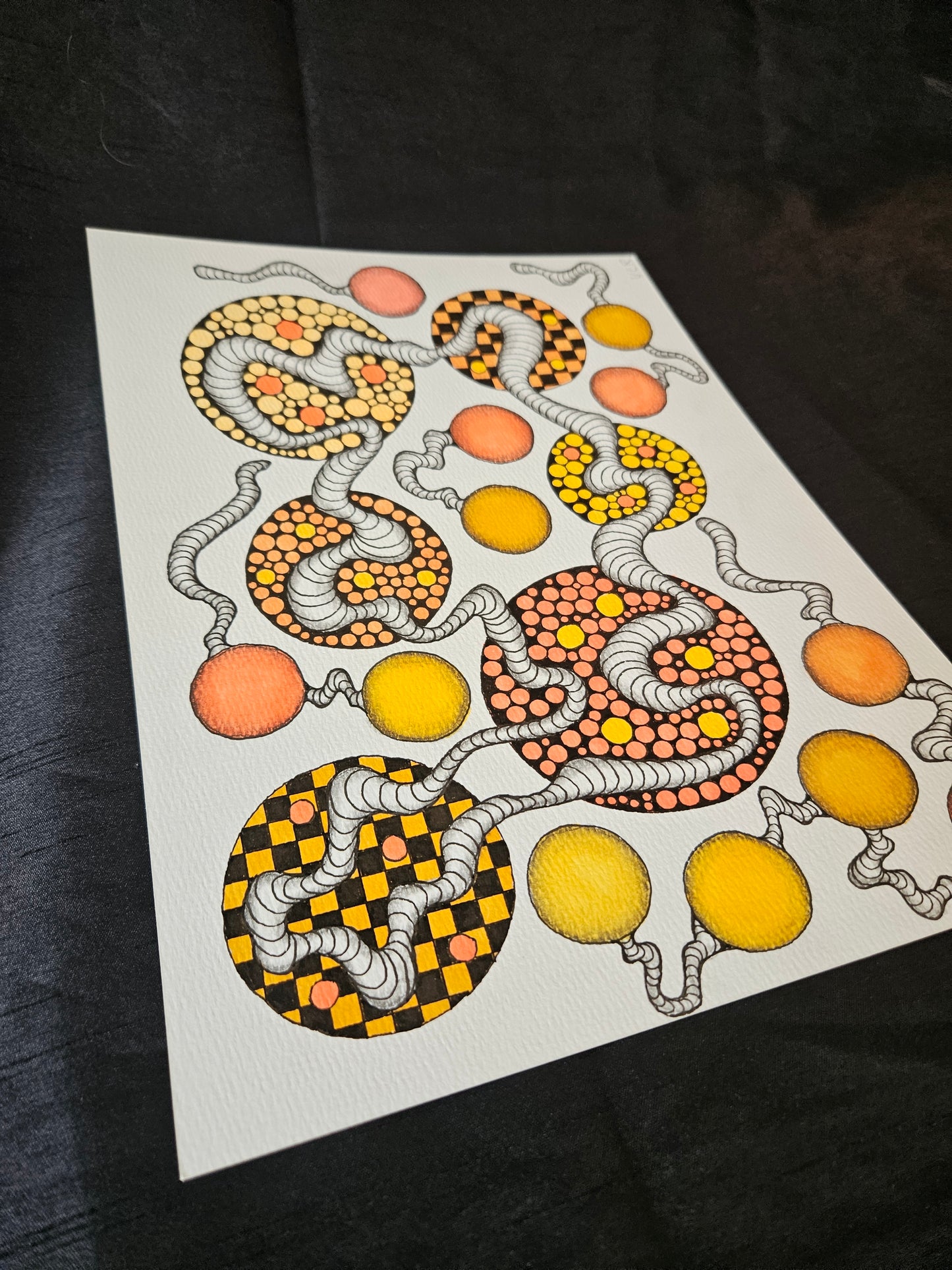 Abstract orange wobbles