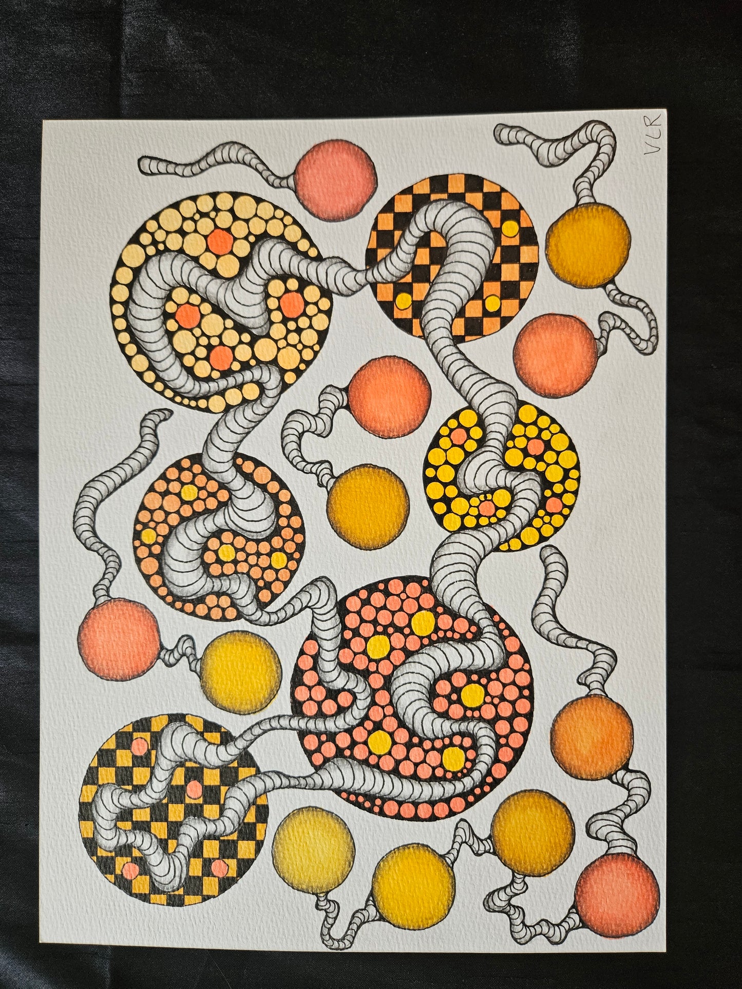 Abstract orange wobbles