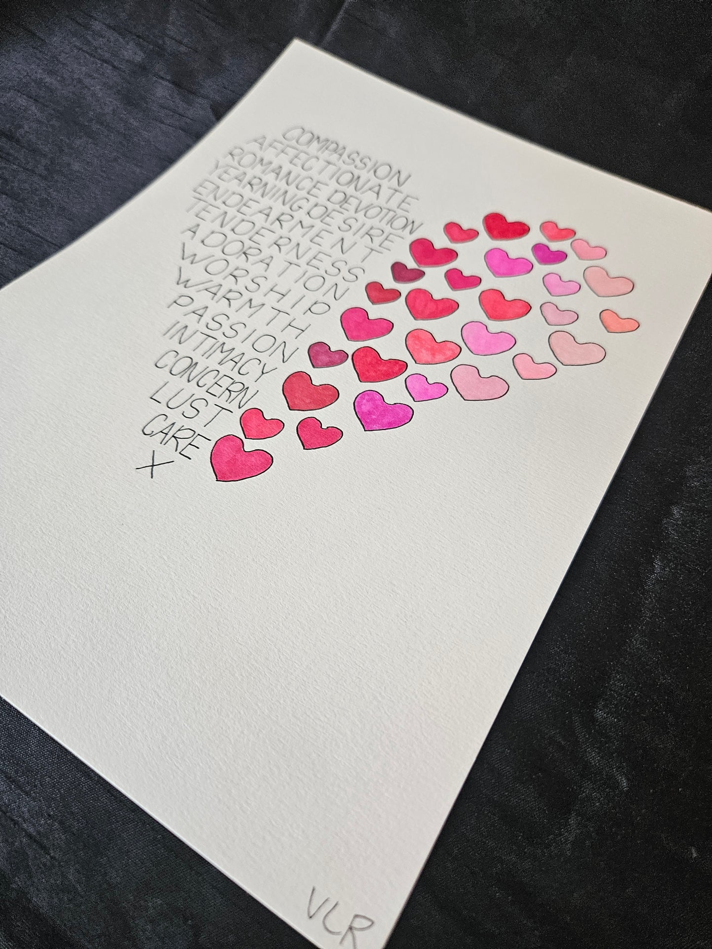 Love words drawing