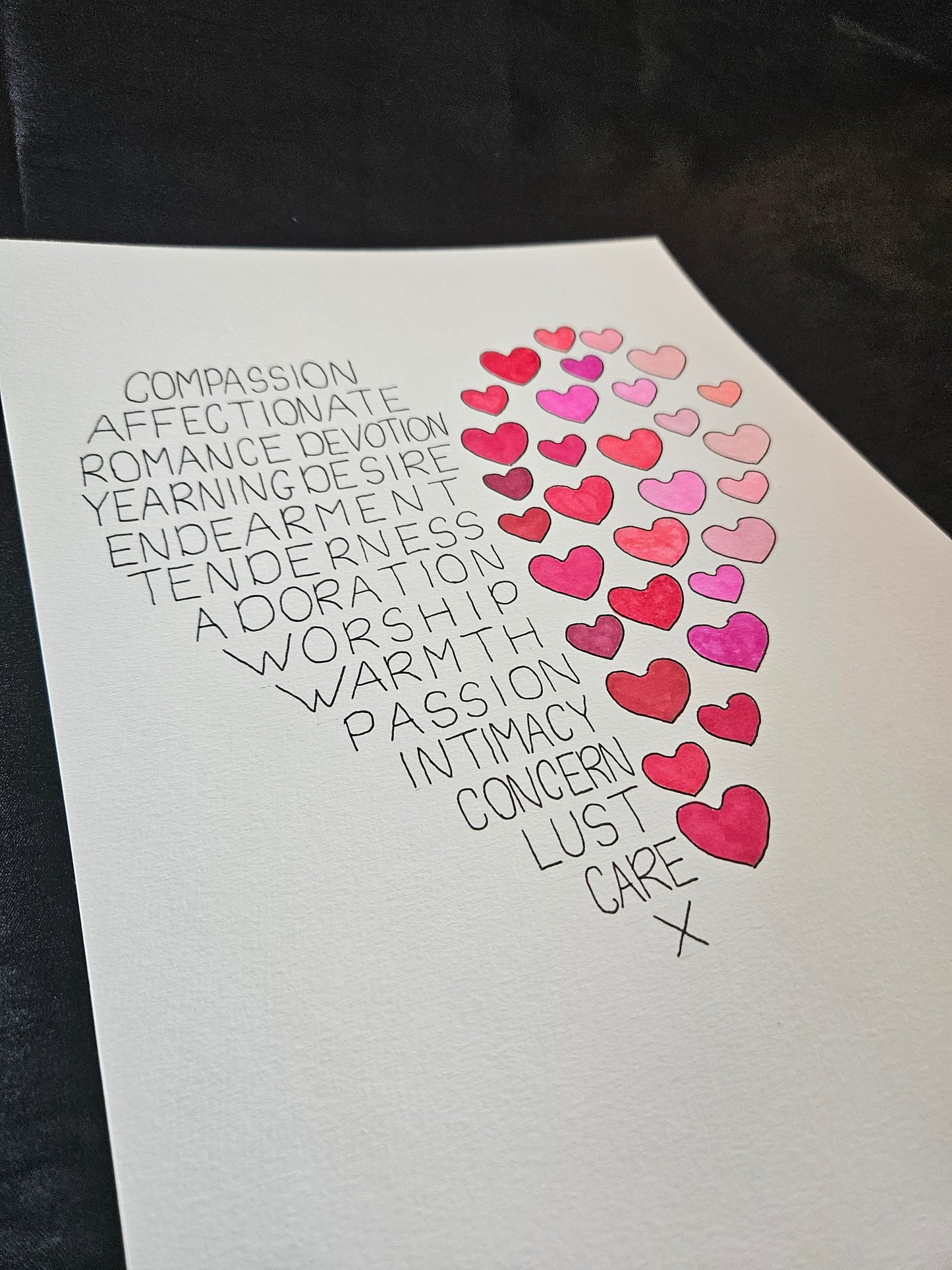 Love words drawing