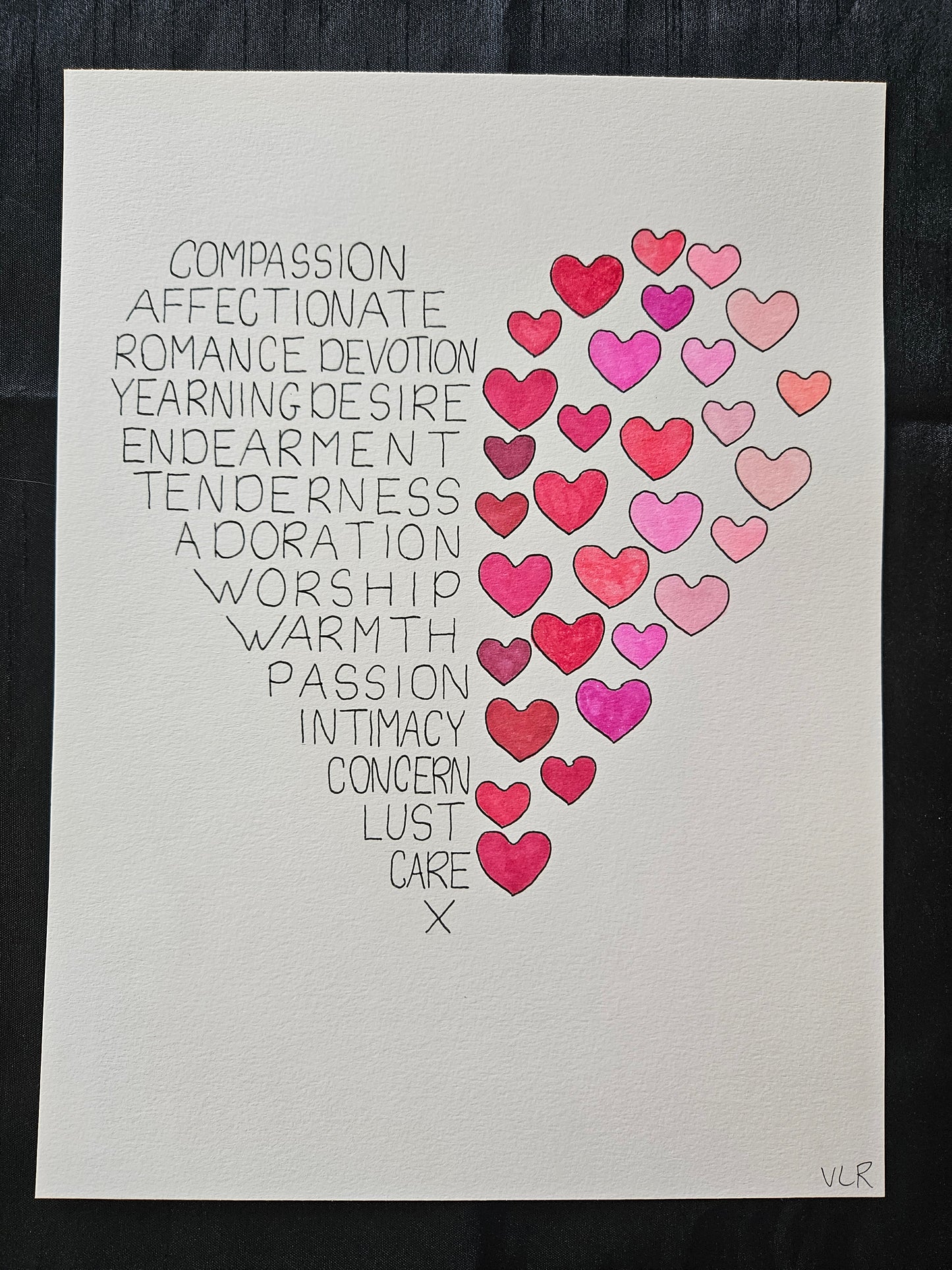 Love words drawing