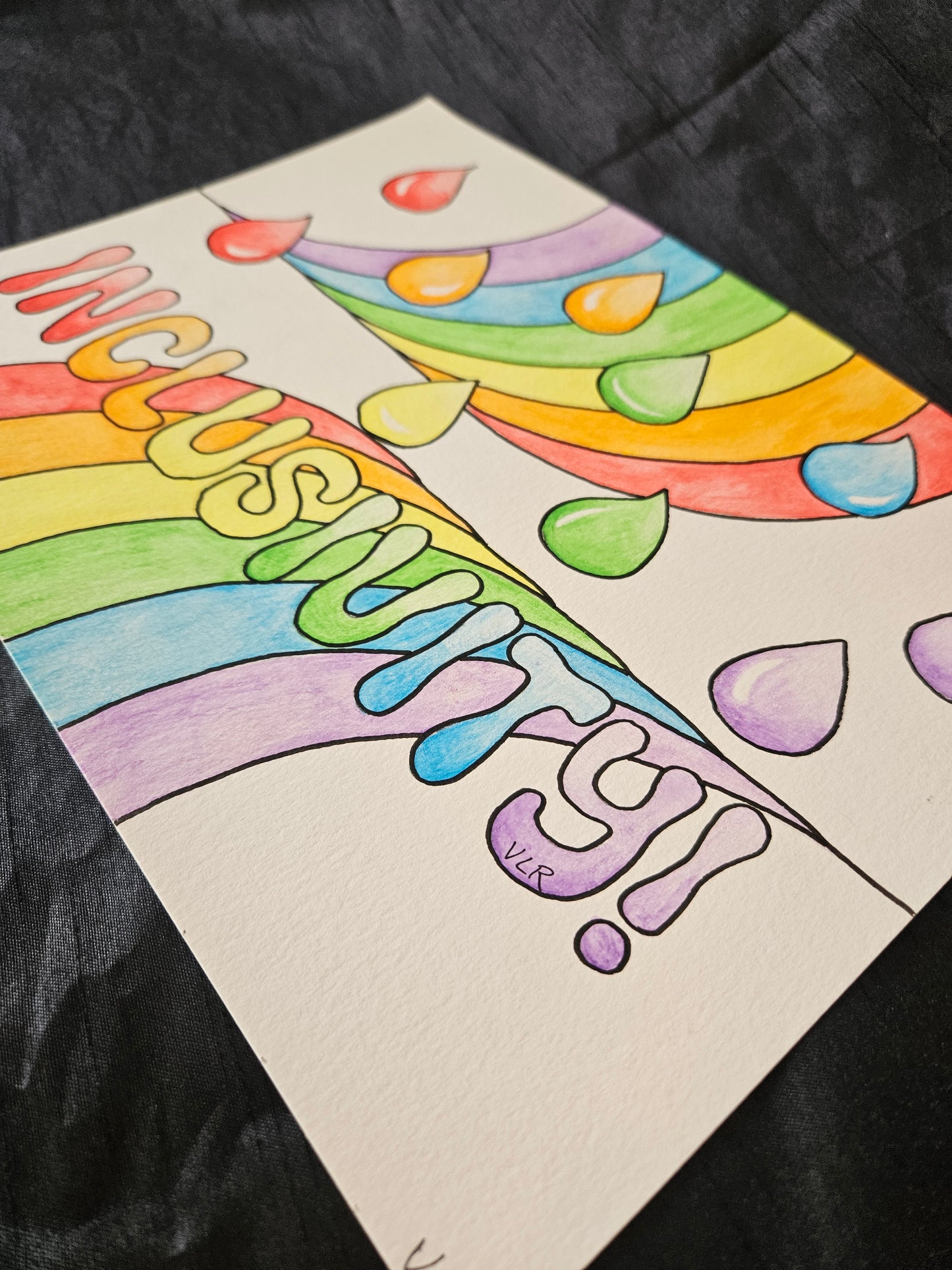 Inclusivity drawing in rainbow hues