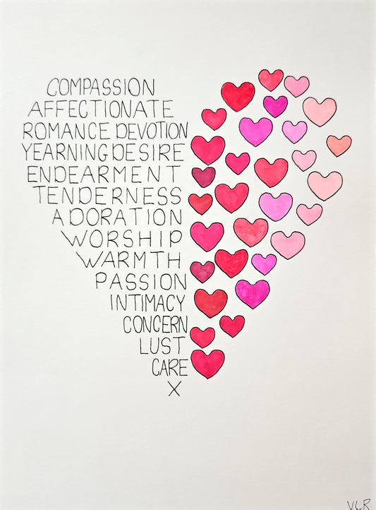 Love words drawing