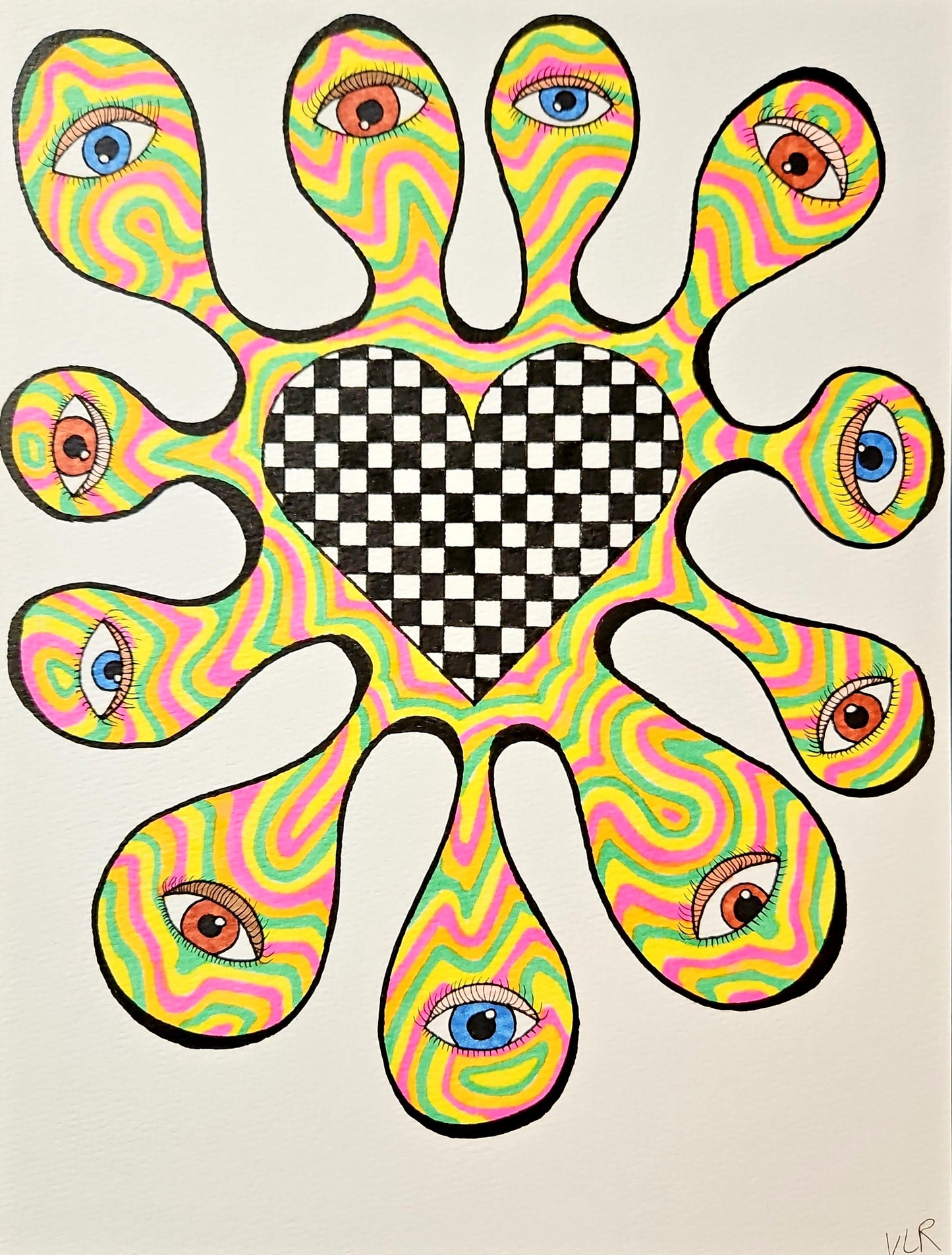 Colorful Splat with Eyes