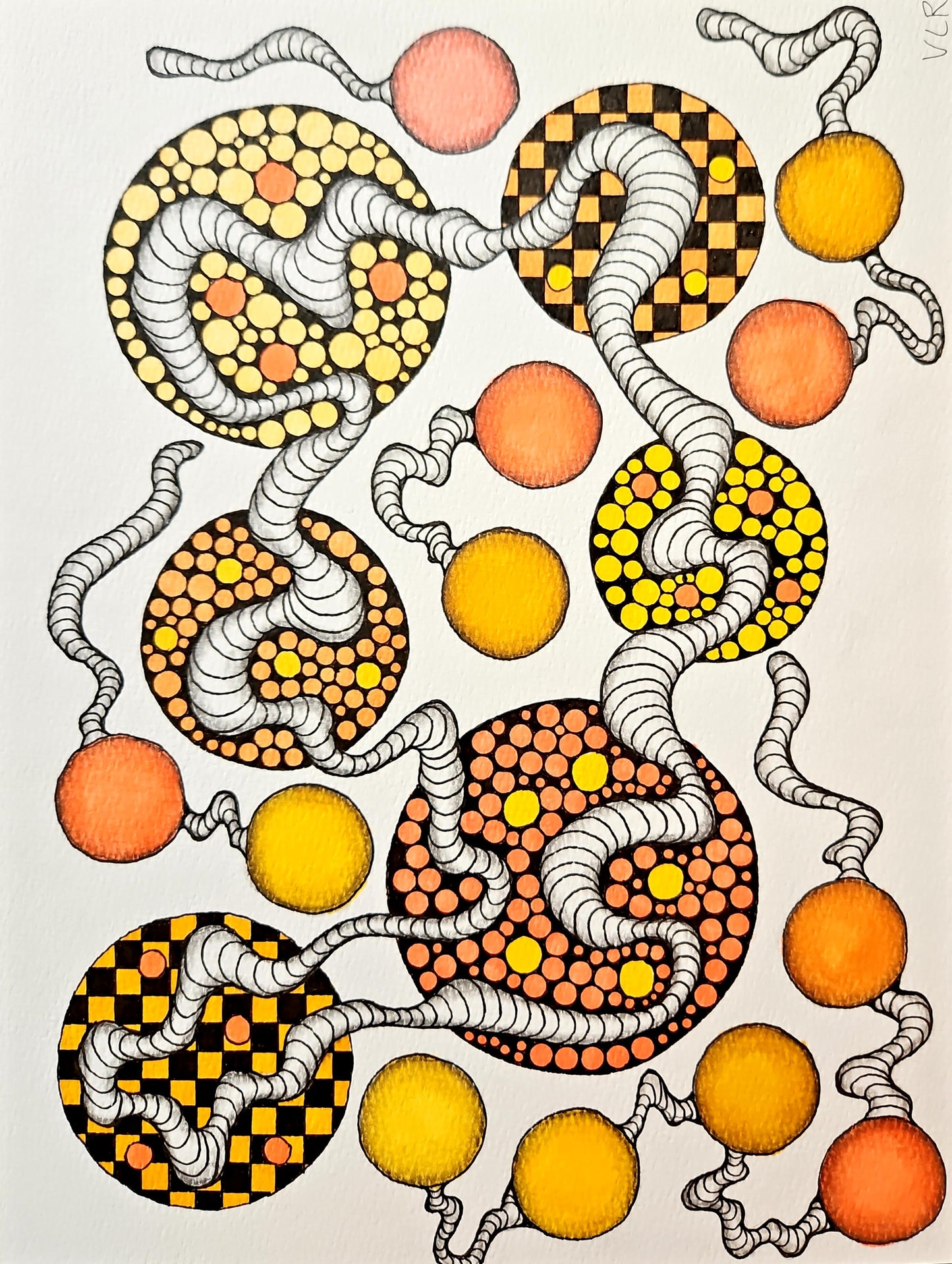 Abstract orange wobbles